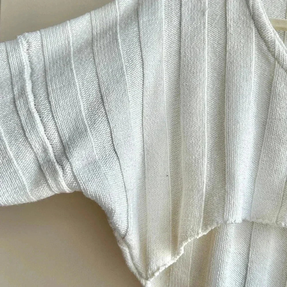 Rumor by Anthropologie Extra Cropped Long Sleeve Ribbed Sweater, S/M, Cardigan - Picture 8 of 16